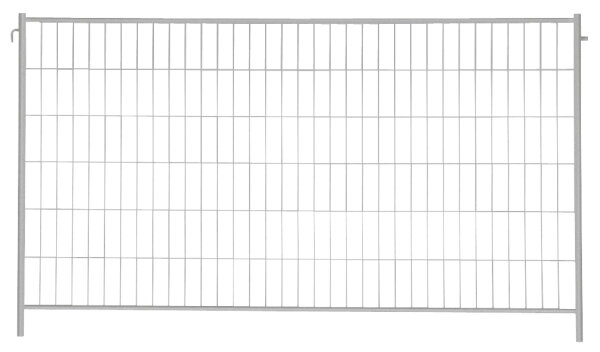 MÜBA Mobilzaun Typ B 29360 Verzinkt mit Haken und Ösen, 3,50 x 2,00 m, Maschenweite 105 x 290 mm