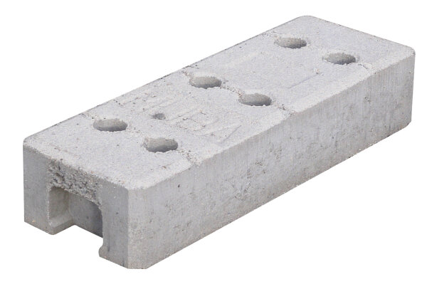 MÜBA Betonfuß 29320 mit 6 Löchern (Ø 42,4 mm), 62,5 x 22 x 11 cm, 35,5 kg, mit Stahlbewehrung