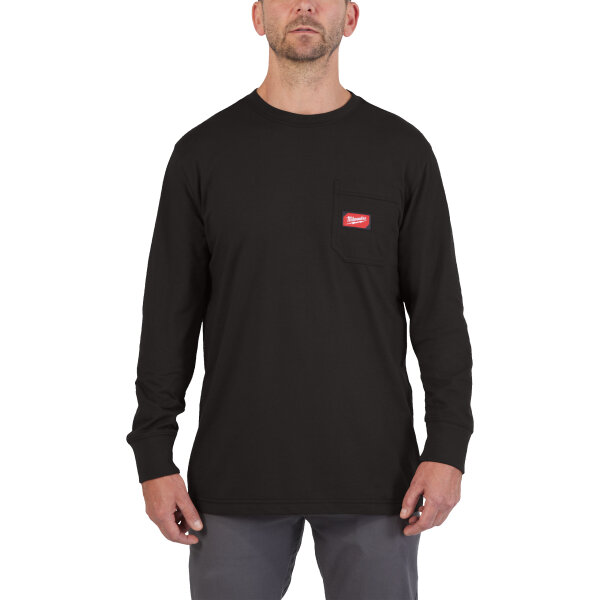 MILWAUKEE Arbeits-Langarm-Shirt schwarz mit UV-Schutz WTLSBL-S I 0,3kg 4932493033