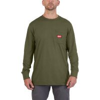 MILWAUKEE Arbeits-Langarm-Shirt grün mit UV-Schutz...