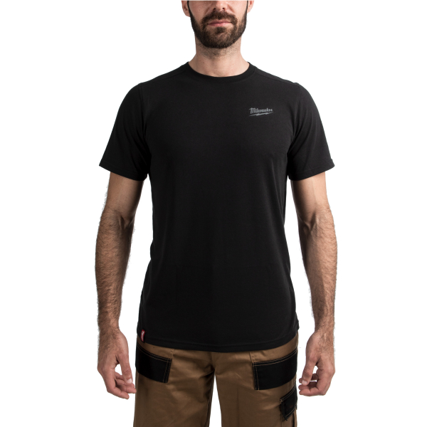 MILWAUKEE Hybrid-T-Shirt schwarz HTSSBL-XXL I 0,3kg 4932492967