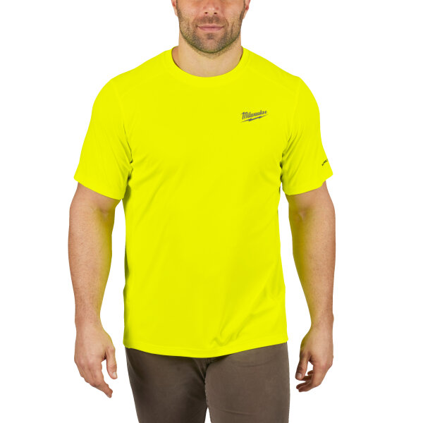 MILWAUKEE Funktions-T-Shirt gelb mit UV-Schutz WWSSYL-XXL I 0,18kg 4932493077