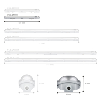 SHADA LED Wannenleuchte - 2x9W 60cm 1800lm 4000K IP65  I 2411111