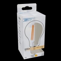 Shada LED Filament Leuchtmittel 620142 Klassisch A60 E27 Klar Warmweiß 2700 K, 7 W, 806 lm