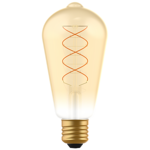 Shada LED Filament Leuchtmittel 620194 ST64 E27 Gold, dimmbar, 4 W