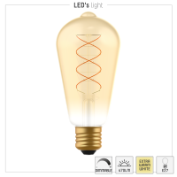 Shada LED Filament Leuchtmittel 620194 ST64 E27 Gold, dimmbar, 4 W