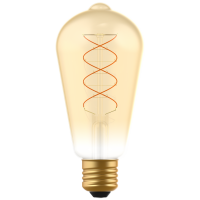 SHADA Led Filament Leuchtmittel - Klassisch ST64 E27 4W 250lm 1800K Gold 330°  - dimmbar I 0620194