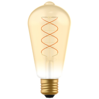 SHADA Led Filament Leuchtmittel - Klassisch ST64 E27 4W 250lm 1800K Gold 330°  - dimmbar I 0620194