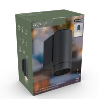Shada Außenwandleuchte Messina 1000674 Anthrazit, 1x GU10, IP44