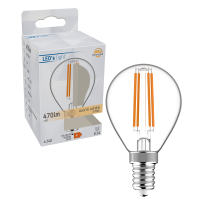Shada LED Filament Leuchtmittel Globe G45 620148 E14 Klar, Dimmbar, Warmweiß, 4,5 W, 470 lm