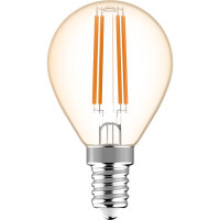 Shada LED Filament Leuchtmittel Globe G45 620148 E14 Klar, Dimmbar, Warmweiß, 4,5 W, 470 lm