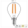 Shada LED Filament Leuchtmittel Globe G45 620148 E14 Klar, Dimmbar, Warmweiß, 4,5 W, 470 lm