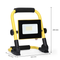 SHADA Aufladbare Arbeitsleuchte - 10W 700lm 4000K IP54  - Lithium-Ionen - 008,14Wh I 0310665