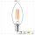 Shada LED Filament Leuchtmittel Kerze 620154 C35 E14 Klar 2700 K, dimmbar, 4,5 W, 470 lm