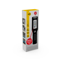 Shada LED Handlampe 700327, 3 W, 300 lm, 6500 K, IP20, Wiederaufladbar, mit Magnet
