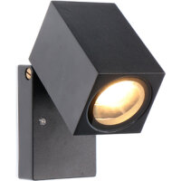 Shada Außenwandleuchte Siena 1000677 Schwarz, ohne Leuchtmittel, 1x GU10, IP44