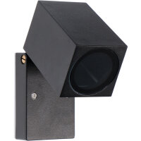 Shada Außenwandleuchte Siena 1000677 Schwarz, ohne Leuchtmittel, 1x GU10, IP44