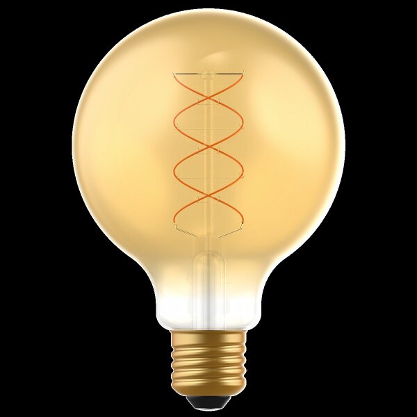 Shada LED Filament Leuchtmittel 620195 Globe G95 E27 Gold, dimmbar, 1800 K, 4 W, 250 lm