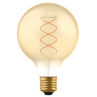 Shada LED Filament Leuchtmittel 620195 Globe G95 E27 Gold, dimmbar, 1800 K, 4 W, 250 lm