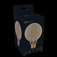 Shada LED Filament Leuchtmittel 620195 Globe G95 E27 Gold, dimmbar, 1800 K, 4 W, 250 lm