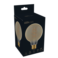 Shada LED Filament Leuchtmittel 620195 Globe G95 E27 Gold, dimmbar, 1800 K, 4 W, 250 lm
