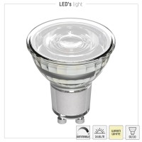 Shada LED SMD Spot MR16 GU10 620123 Klar, Dimmbar, Warmweiß (2700 K), 4 W, 345 lm