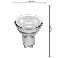 Shada LED SMD Spot MR16 GU10 620123 Klar, Dimmbar, Warmweiß (2700 K), 4 W, 345 lm