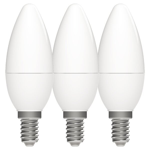 Shada LED Kerze 620176 C35 E14 Opal, Warmweiß 2700 K, 3er Sparpack, 4,9 W, 470 lm