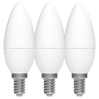 Shada LED Kerze 620176 C35 E14 Opal, Warmweiß 2700 K, 3er Sparpack, 4,9 W, 470 lm