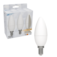 Shada LED Kerze 620176 C35 E14 Opal, Warmweiß 2700 K, 3er Sparpack, 4,9 W, 470 lm