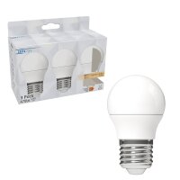 Shada LED SMD Leuchtmittel Globe G45 620178 Opal, 3er...