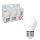 Shada LED SMD Leuchtmittel Globe G45 620178 Opal, 3er Sparpack, E27, 470 lm