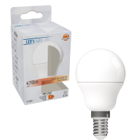 Shada LED SMD Leuchtmittel Globe G45 620110 E14 Opal, Dimmbar, CCT 2200-2700 K, 5,5 W, 470 lm