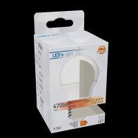 Shada LED Leuchtmittel Globe G45 620113 E27 Opal, Dimmbar 2200-2700 K, 5,5 W, 470 lm