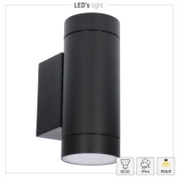 Shada Außenwandleuchte Nubiya 1000675 Anthrazit, ohne Leuchtmittel, 2x GU10, IP44
