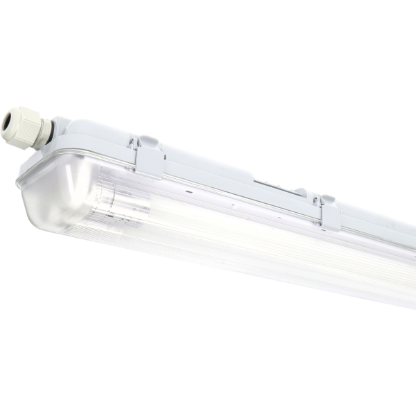 Shada LED Wannenleuchte 2411201, 60 cm, 2x7,5 W, 2250 lm, 4000 K Neutralweiß, IP65, Austauschbare Röhre