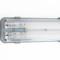 Shada LED Wannenleuchte 2411201, 60 cm, 2x7,5 W, 2250 lm, 4000 K Neutralweiß, IP65, Austauschbare Röhre