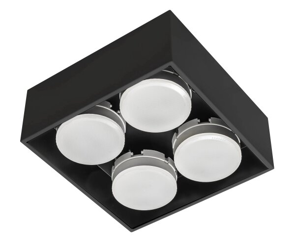 Shada Leuchte 2900197 Stahl Schwarz ohne Leuchtmittel, 4x GX53, schwenkbar