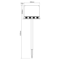 SHADA Solar Außenleuchte - 0,1W 4lm 6500K IP44  - Schwarz  I 1000447