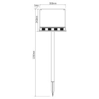 Shada Solar Außenleuchte 1000447 schwarz, beschriftbar, IP44