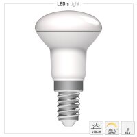 Shada LED SMD Leuchtmittel Pilzkopf R50 620128 E14 Opal, dimmbar, 470 lm, CCT 1800-2700 K