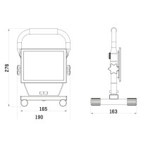 Shada LED Arbeitsleuchte 310663, 30 W, 4000 K, IP54, Schwenkbar