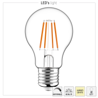 SHADA Led Filament Leuchtmittel - Klassisch A60 E27 7W 806lm 2700K Klar 330°  - dimmbar I 0620144