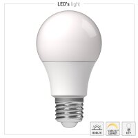 Shada LED-Leuchtmittel 620104 A60 E27 Opal, Dim-to-Warm 2200-2700 K, 8,5 W, 806 lm