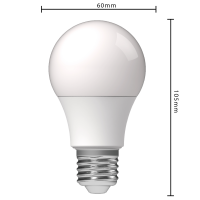 SHADA Led SMD Leuchtmittel - Klassisch A60 E27 8,5W 806lm CCT 2200—2700K Opal 240°  - dimmbar I 0620104