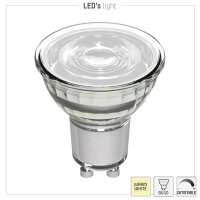 Shada LED Spot MR16 GU10 620138 klar, 5,7 W, 2700 K warmweiß, dimmbar, 36 ° Abstrahlwinkel