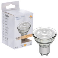 Shada LED Spot MR16 GU10 620138 klar, 5,7 W, 2700 K warmweiß, dimmbar, 36 ° Abstrahlwinkel