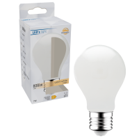 Shada LED Filament Leuchtmittel 620145 A60 E27 Opal, warmweiß 2700 K, dimmbar, 7 W, 806 lm