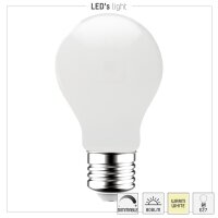 Shada LED Filament Leuchtmittel 620145 A60 E27 Opal, warmweiß 2700 K, dimmbar, 7 W, 806 lm