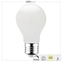 SHADA Led Filament Leuchtmittel - Klassisch A60 E27 7W 806lm 2700K Opal 330°  - dimmbar I 0620145